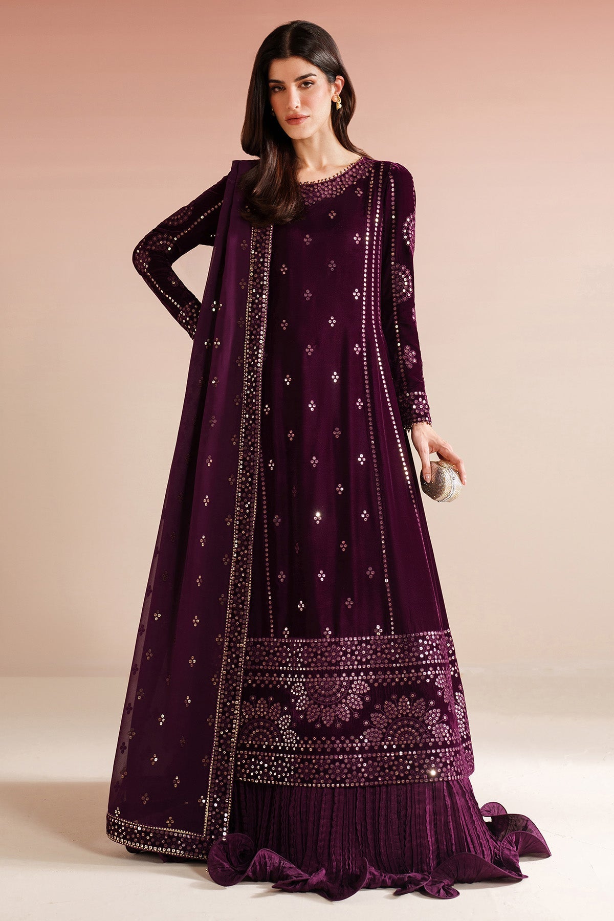 Jazmin - Embroidered Velvet Formal VVF D-1