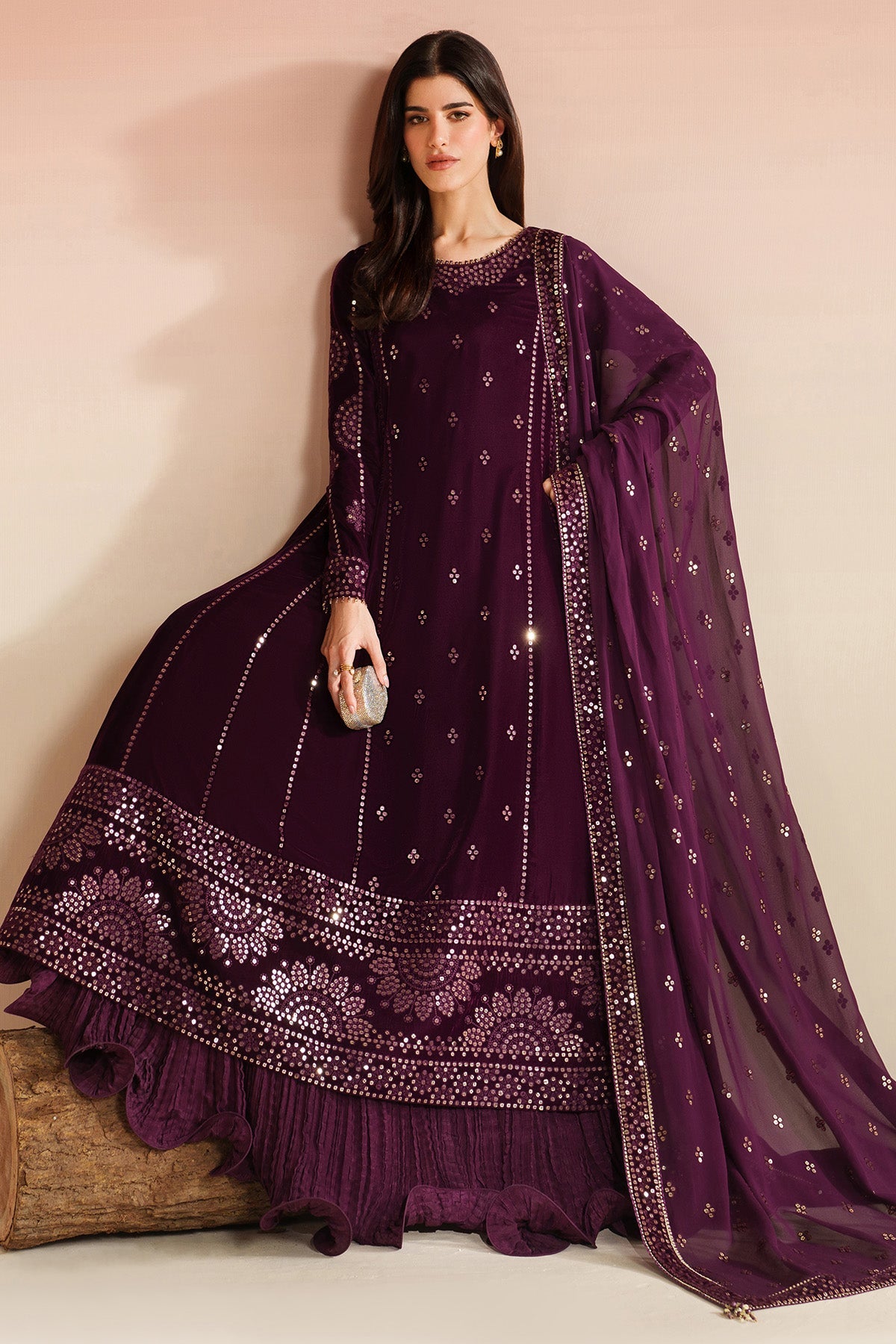 Jazmin - Embroidered Velvet Formal VVF D-1