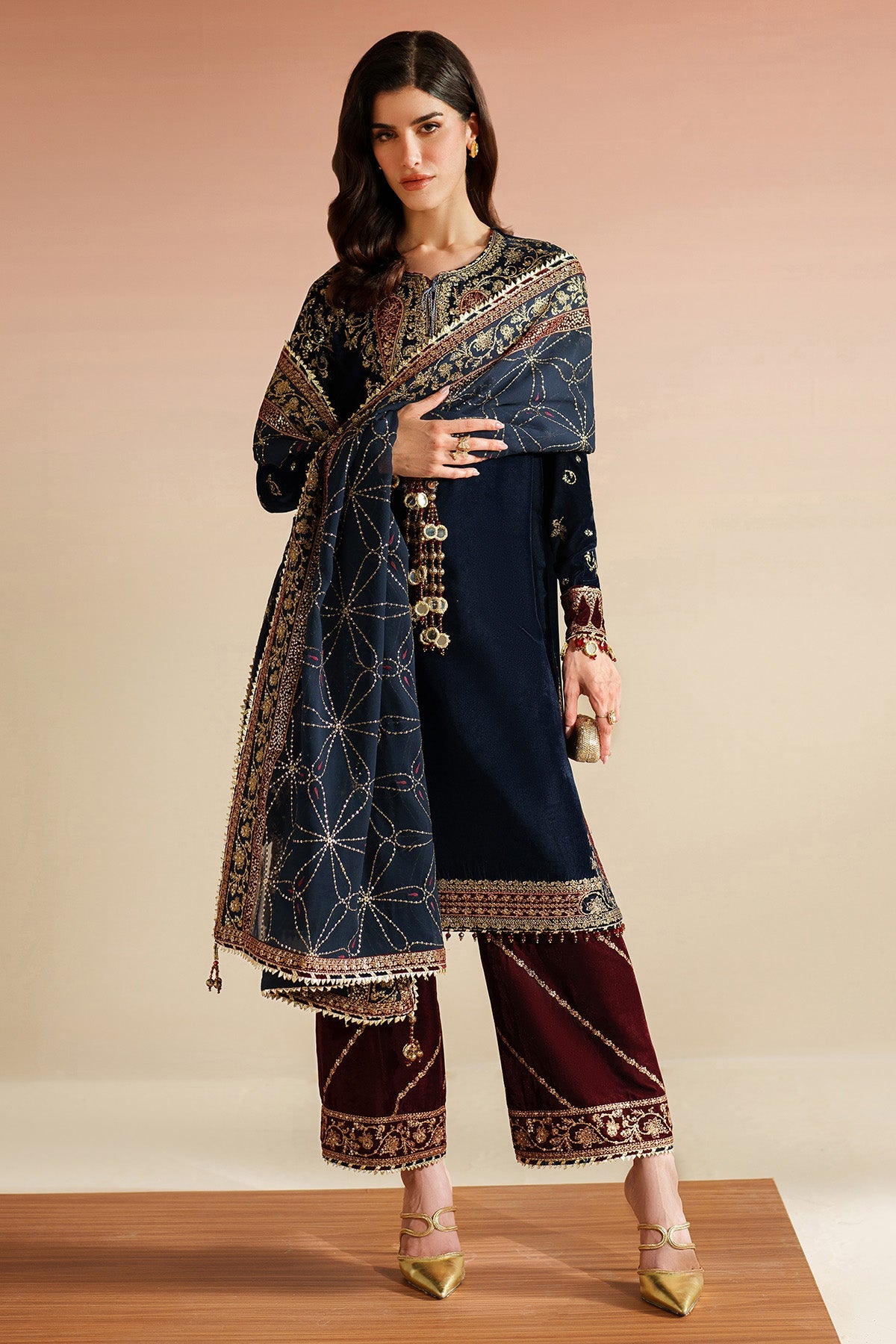 Jazmin - Embroidered Velvet Formal VVF D-7