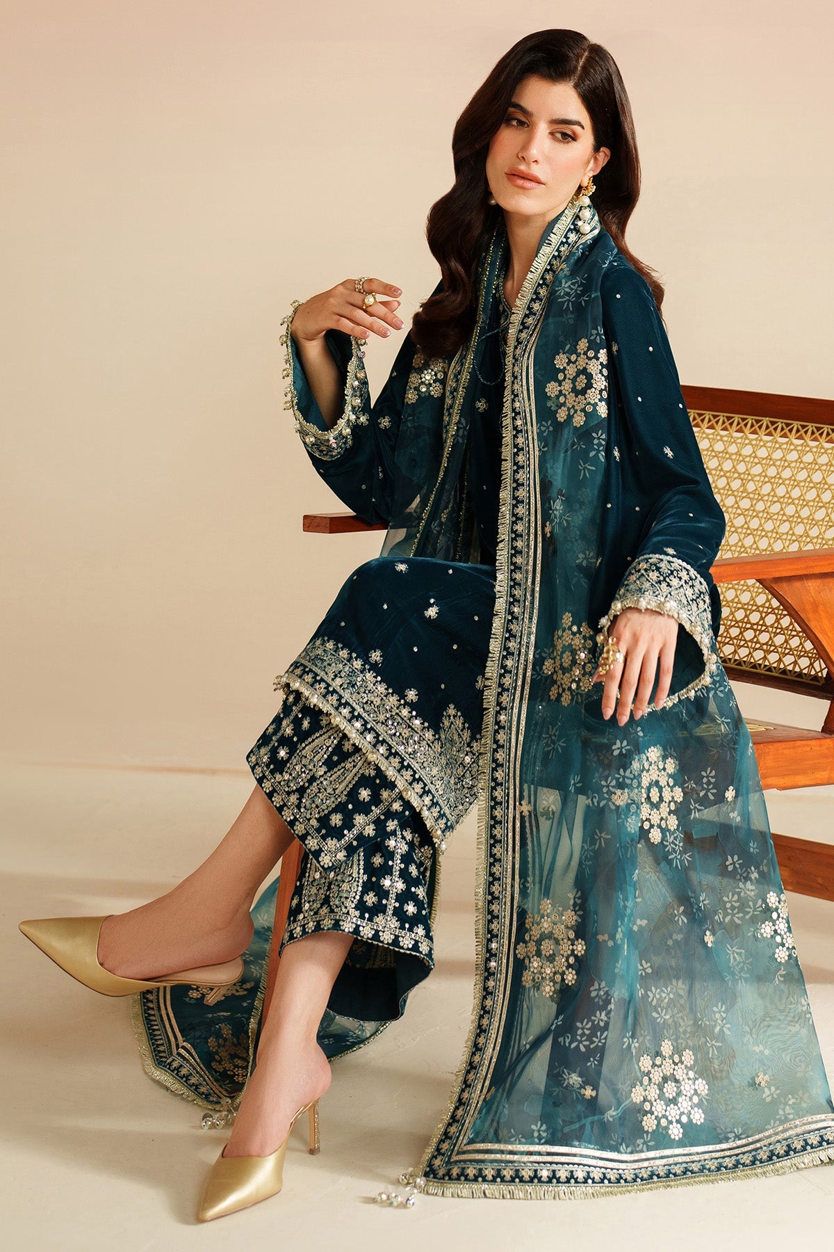 Jazmin - Embroidered Velvet Formal VVF D-2