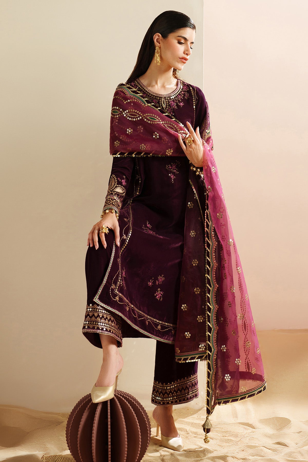 Jazmin - Embroidered Velvet Formal VVF D-4
