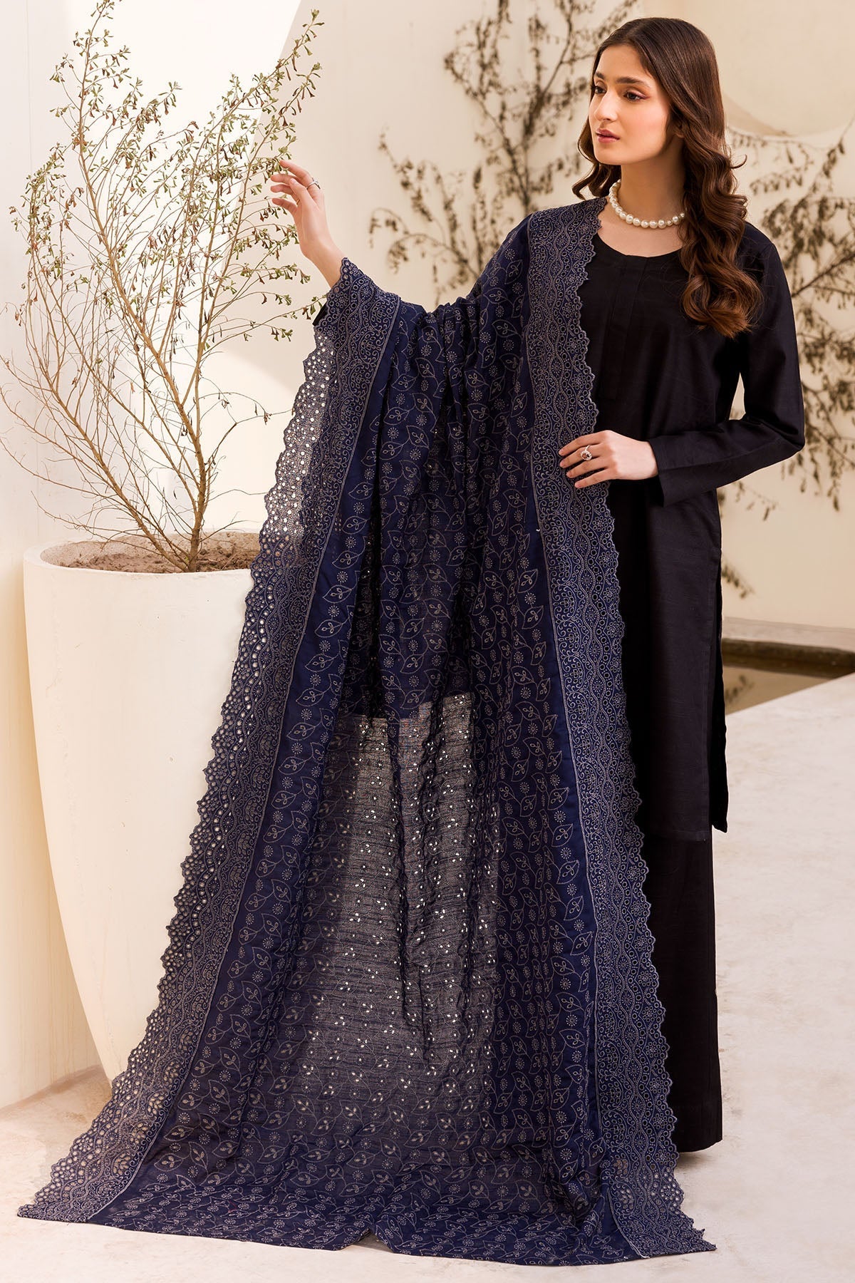 Motifz - 4514 Rosa Khaddar Shawl - SaviiFashion.com