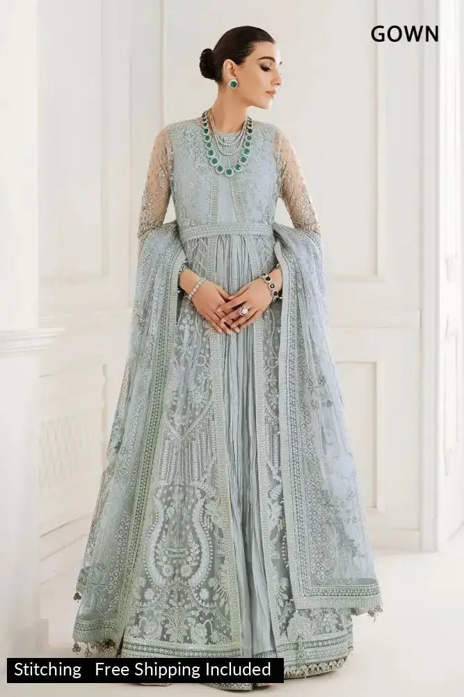 Baroque - 3 Piece Suit - Embroidered Net CH10-05 - SaviiFashion.com