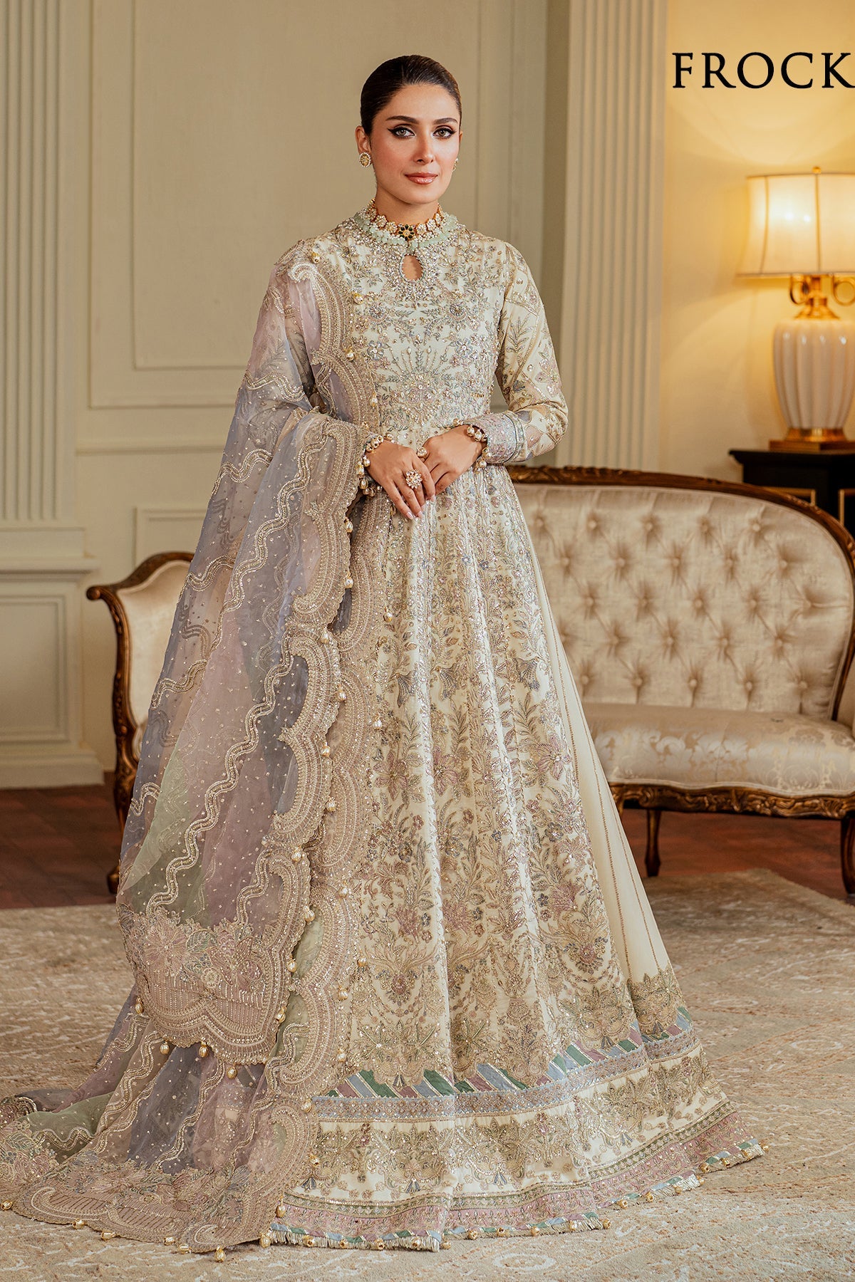 Baroque - 3 Piece Suit - Embroidered Net CH13-06