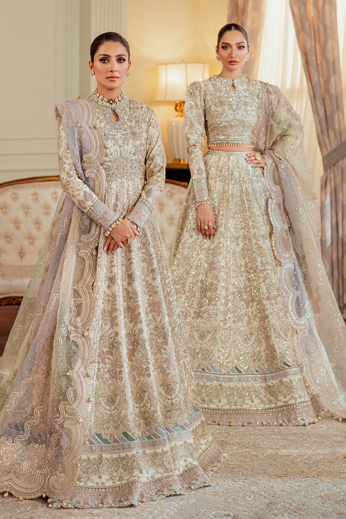 Baroque - 3 Piece Suit - Embroidered Net CH13-06