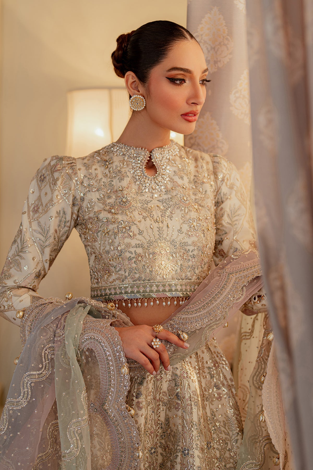 Baroque - 3 Piece Suit - Embroidered Net CH13-06