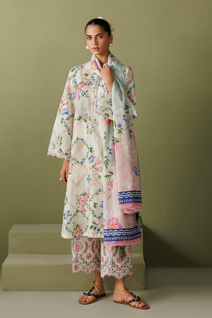Jazmin - Embroidered lawn use - 9385