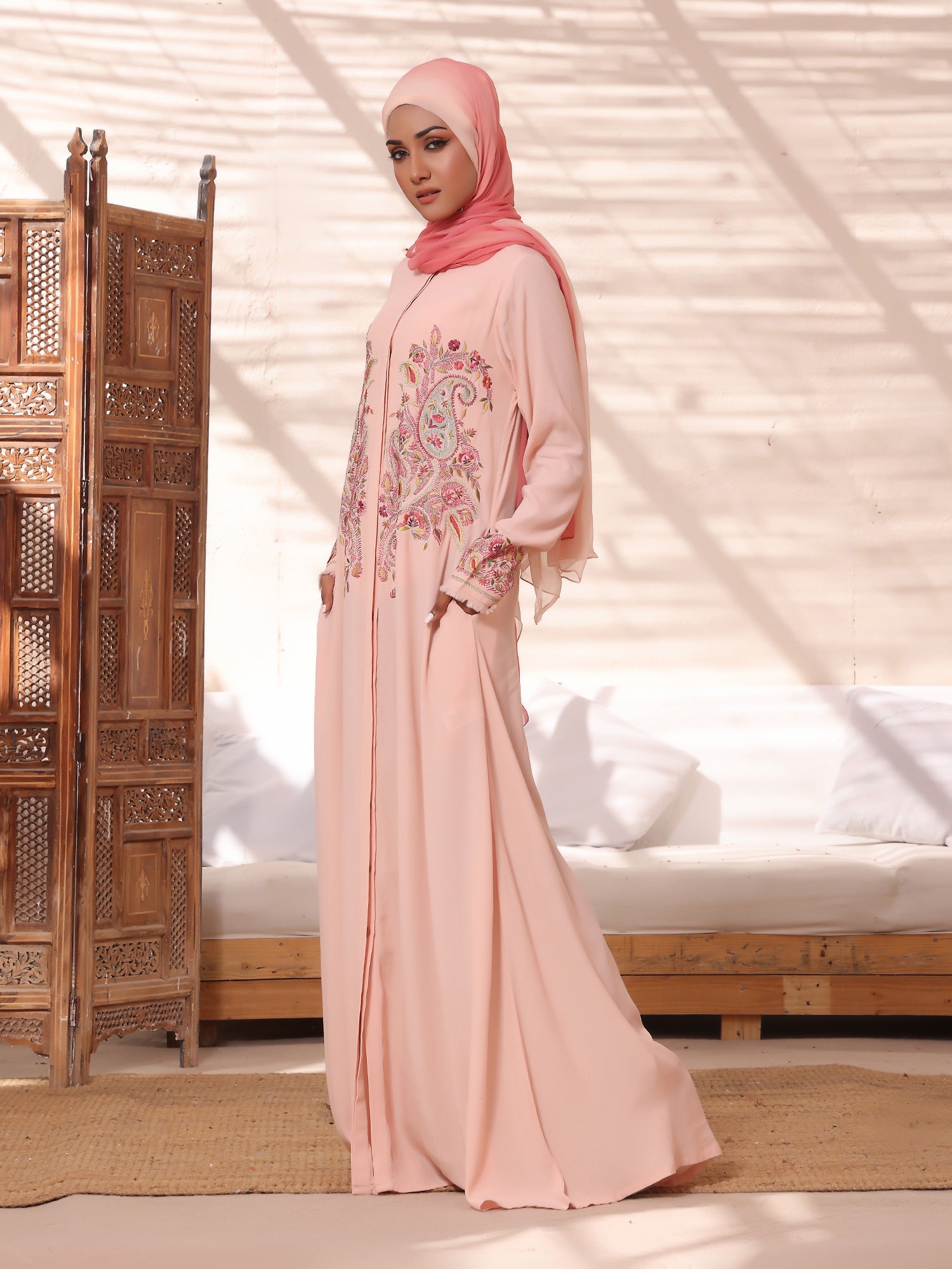 Spinzar Store - Blush Reverie Abaya