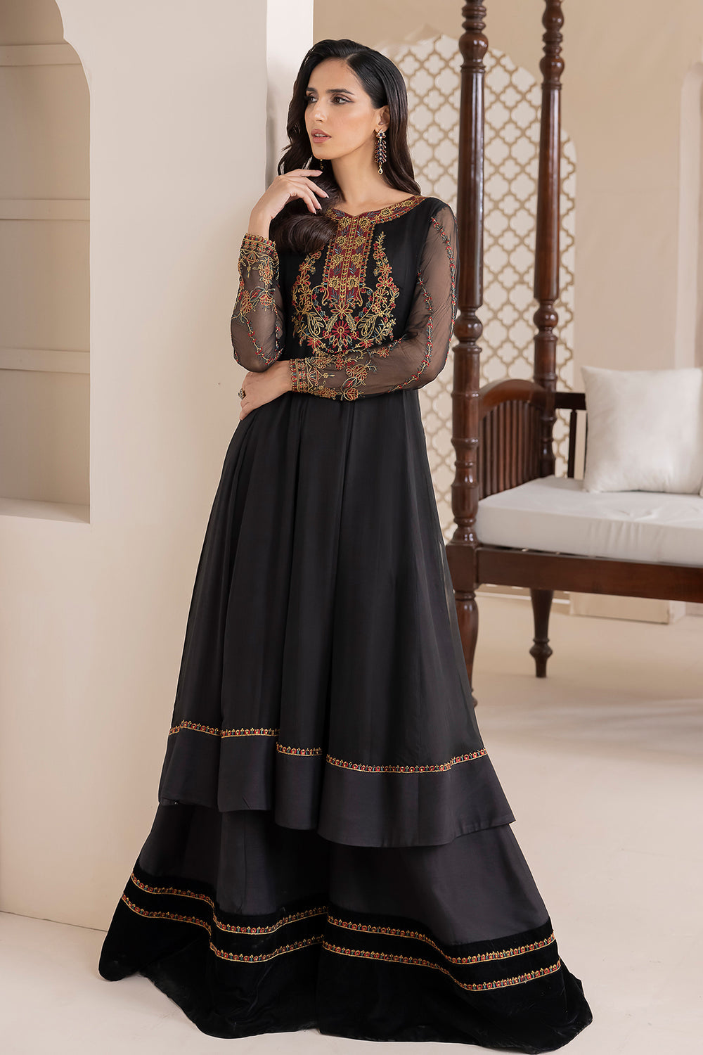 Baroque - EMBROIDERED CHIFFON - UF-417