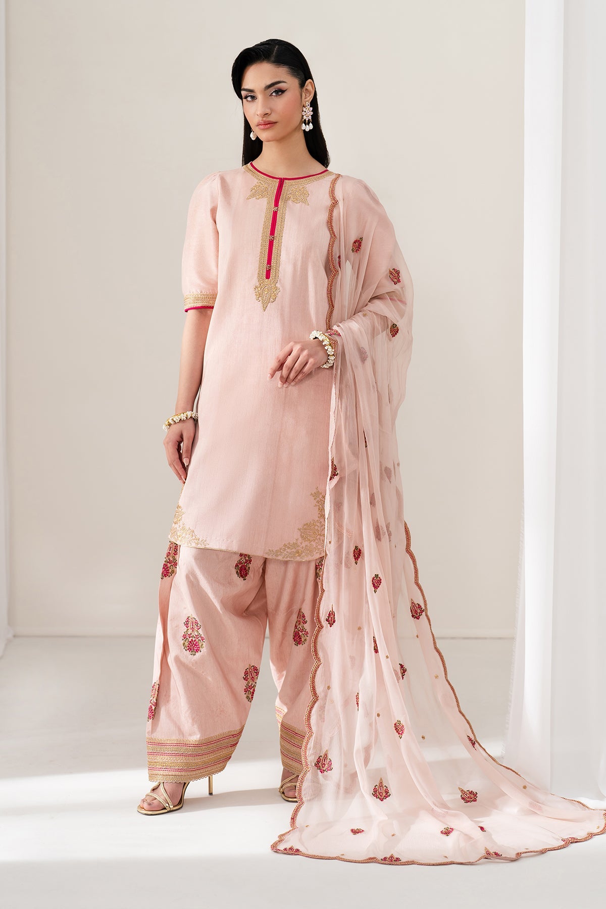 Baroque - Embroidered Raw Silk UF-4136
