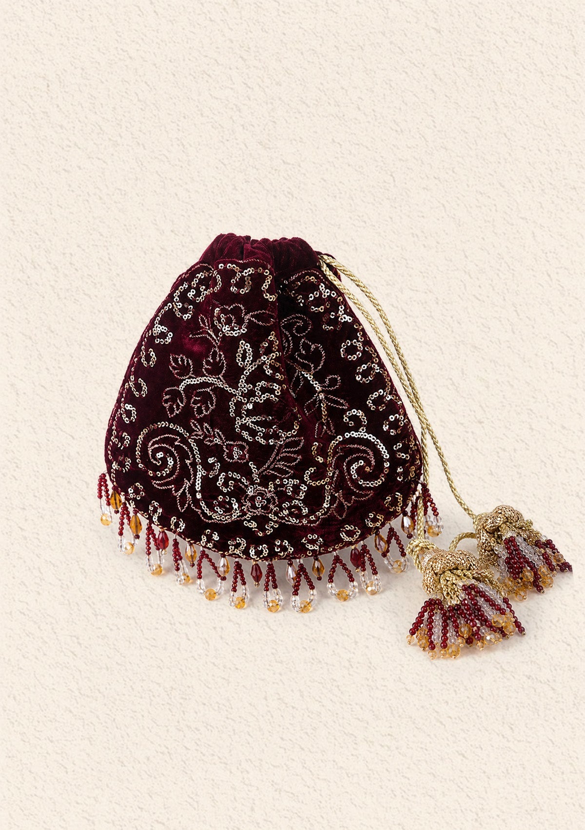 Aik - WEDDING FESTIVE 25 - VOL. 2 - PLUM VELVET POTLI