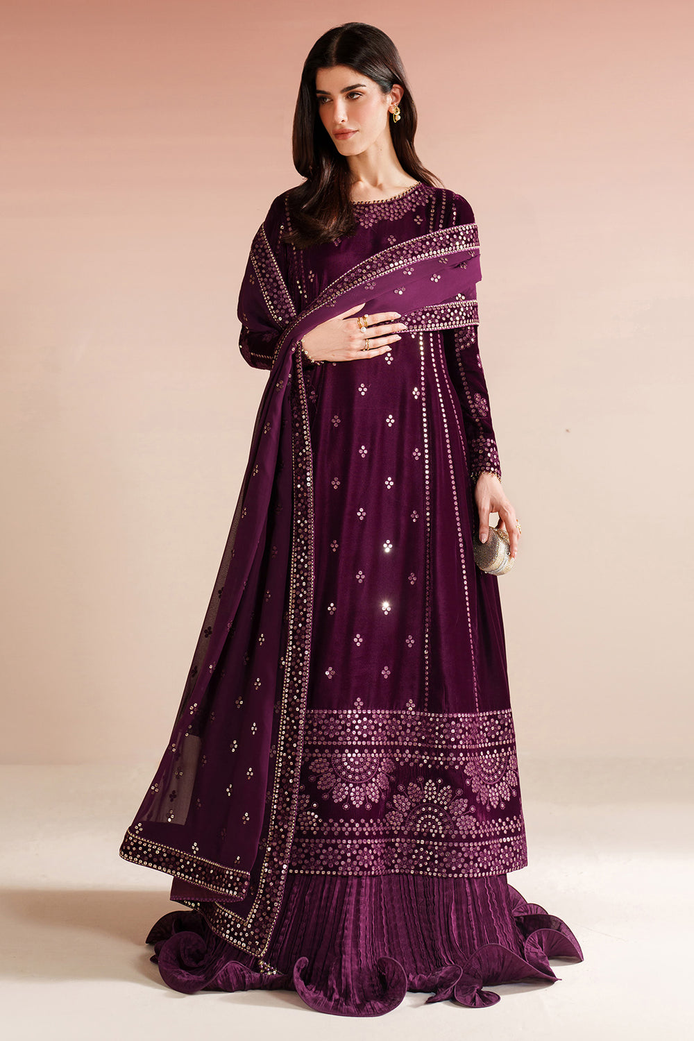 Jazmin - Embroidered Velvet Formal VVF D-1