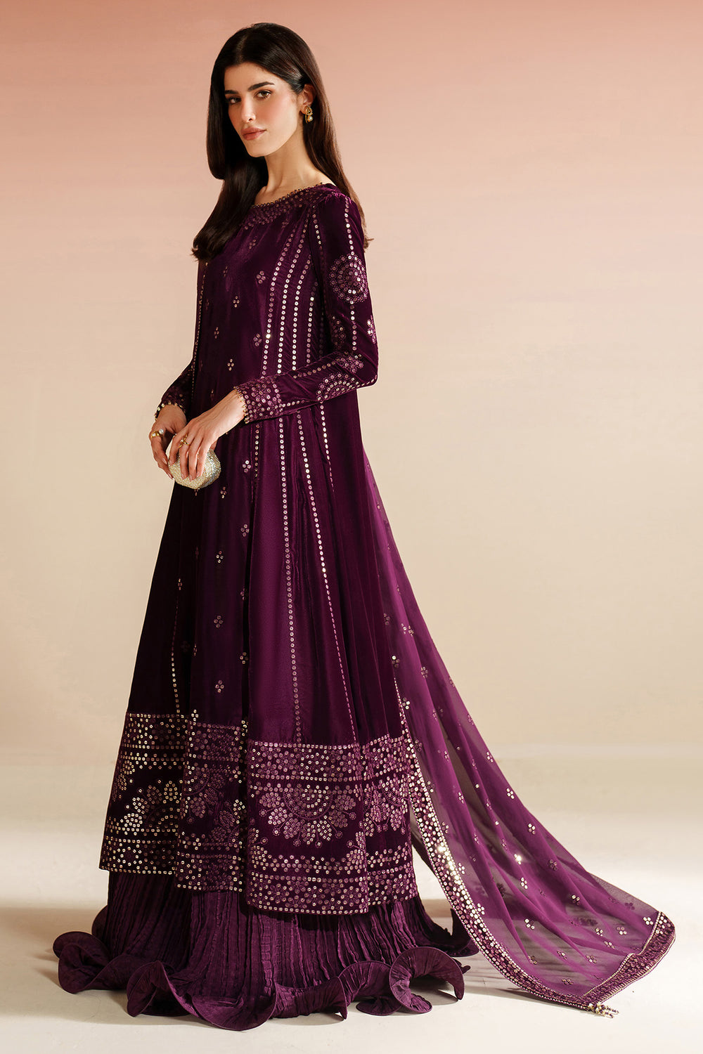 Jazmin - Embroidered Velvet Formal VVF D-1