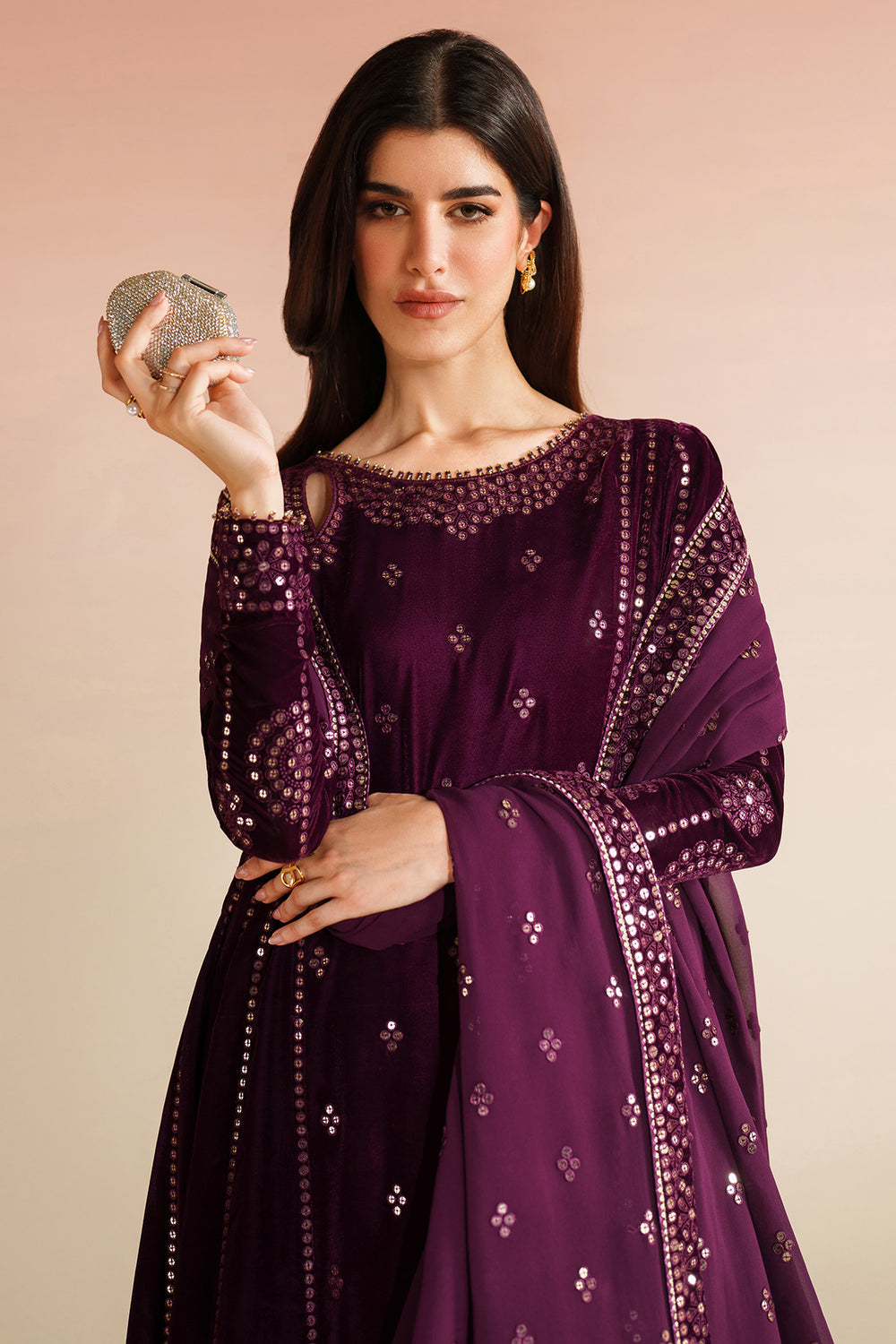 Jazmin - Embroidered Velvet Formal VVF D-1