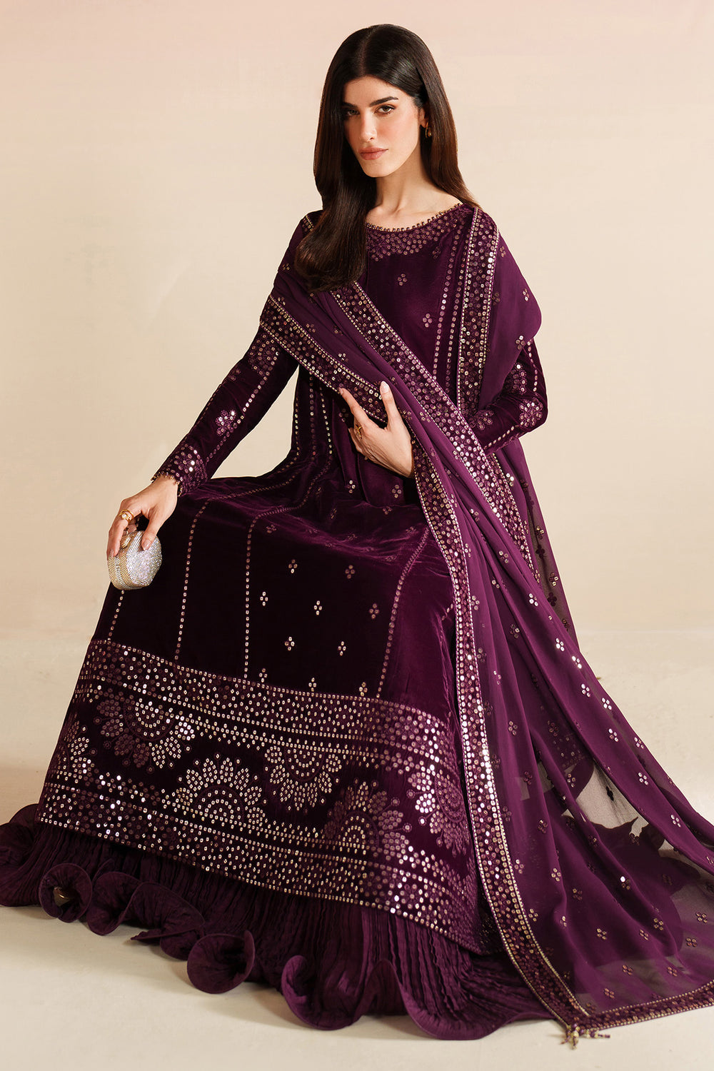 Jazmin - Embroidered Velvet Formal VVF D-1