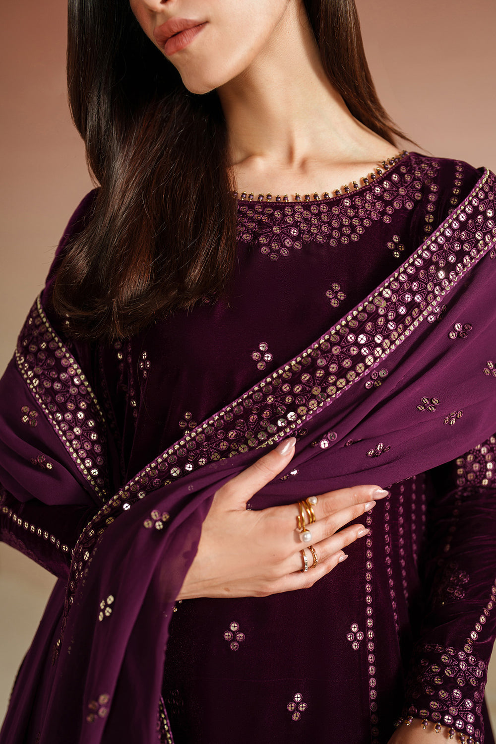 Jazmin - Embroidered Velvet Formal VVF D-1