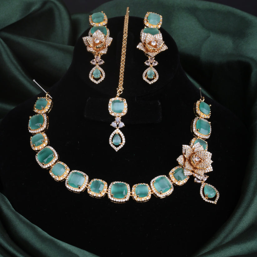 Zevar - Celestial Charm Set Mint Green 54