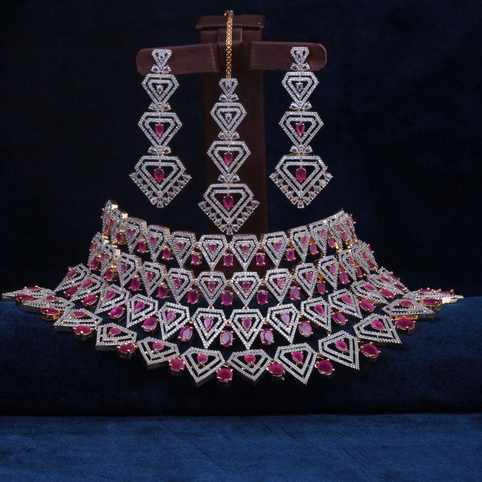 Zevar - Real Zircon With Stones Set Ruby