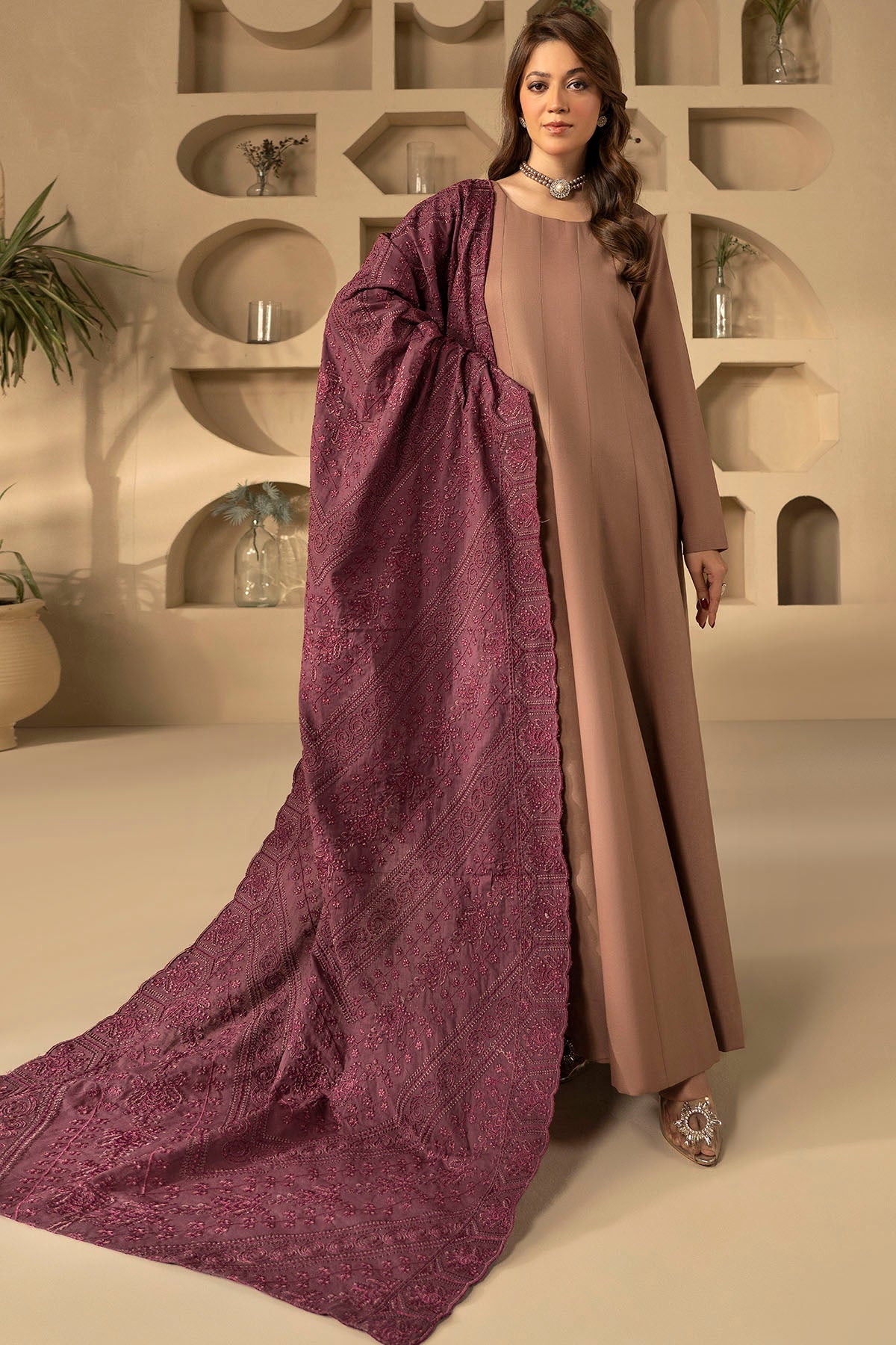 Motifz - 4918-ISBAH EMBROIDERED KHADDAR SHAWL