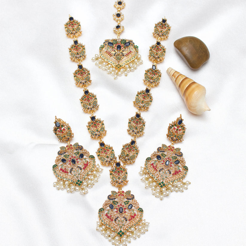 Zevar - Tourmaline Naurattan Set