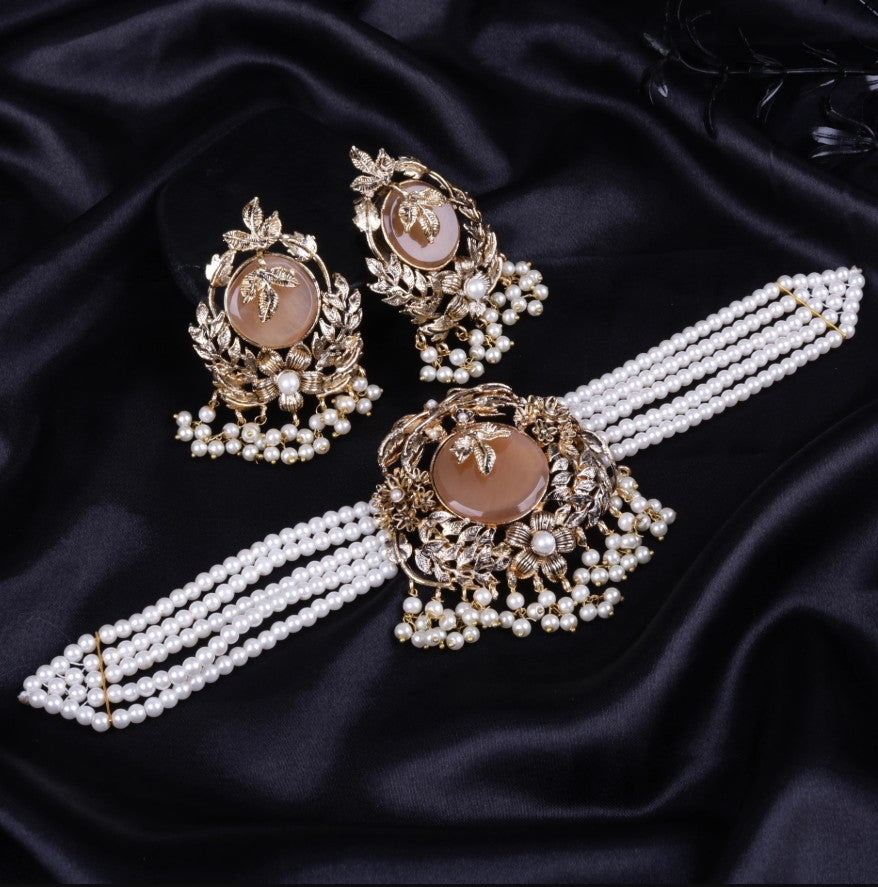 Zevar - Orchid Hand Crafted Chokker Set 2
