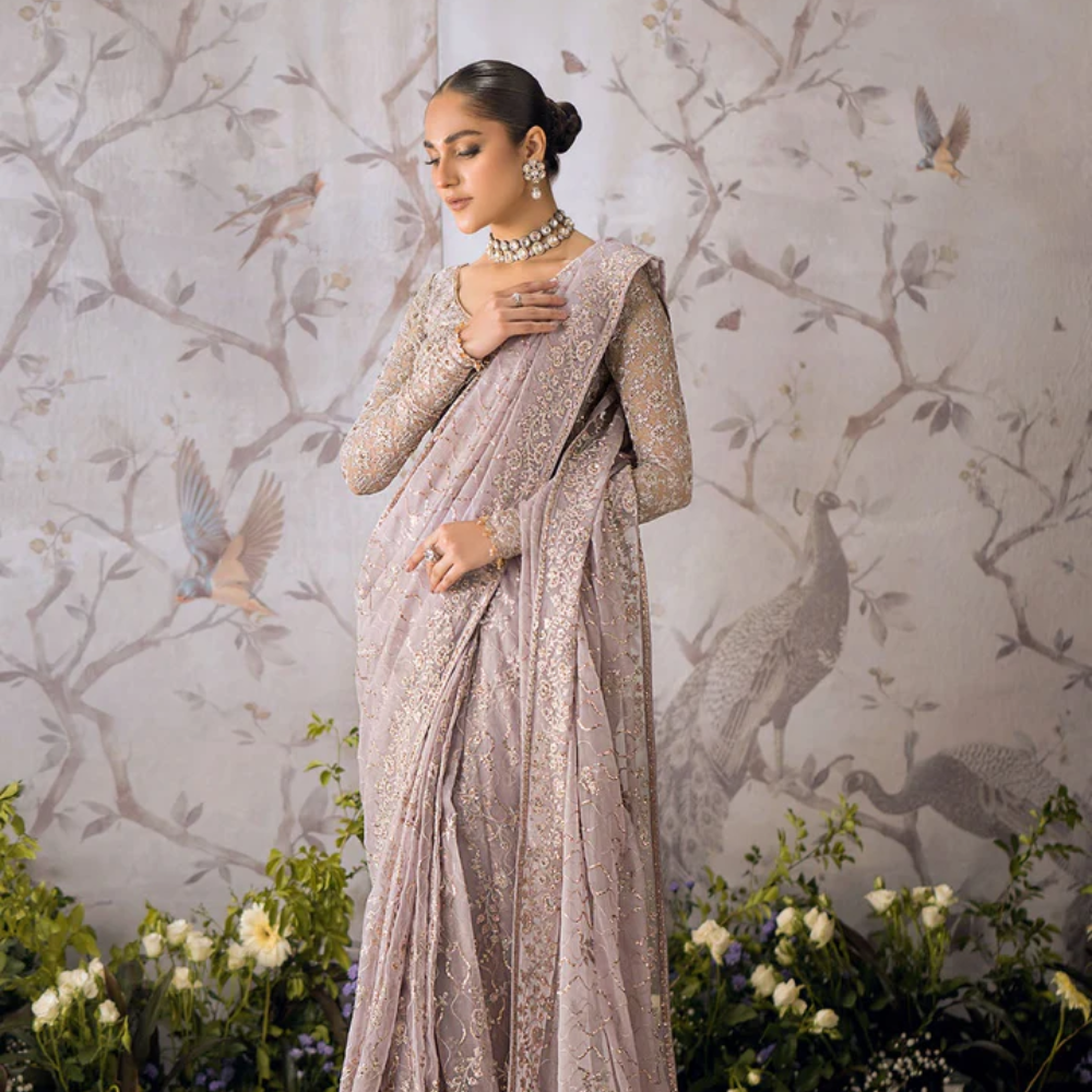 Baroque - 3 Piece Suit - Embroidered Net CH09-06 - SaviiFashion.com
