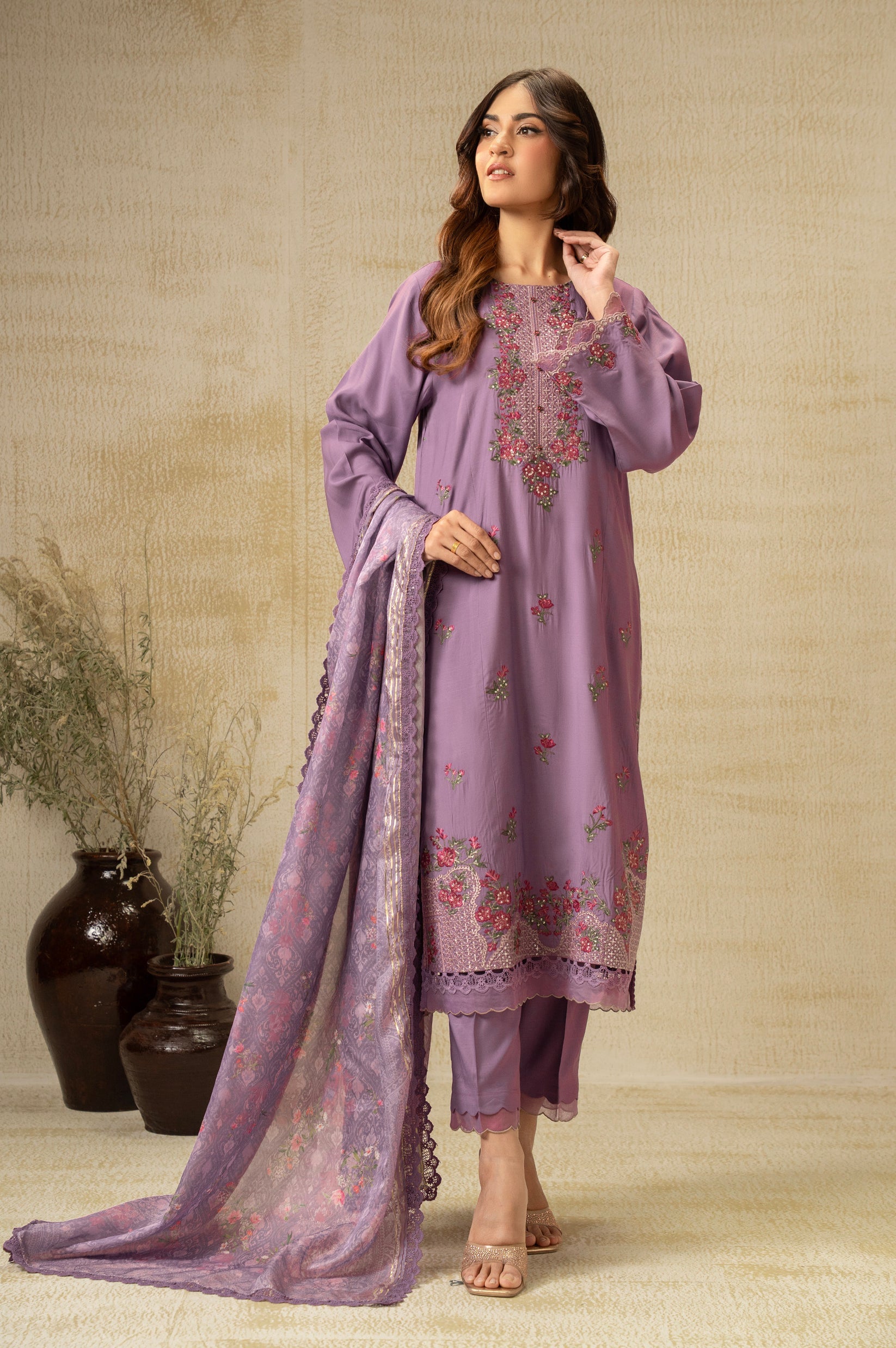 Zeen-EMBROIDERED COTTON NET 04