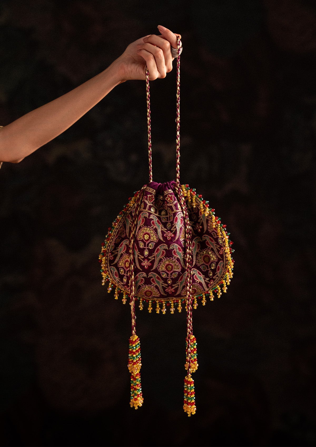 Aik - SARI EDIT 25 - PURPLE SILK POTLI