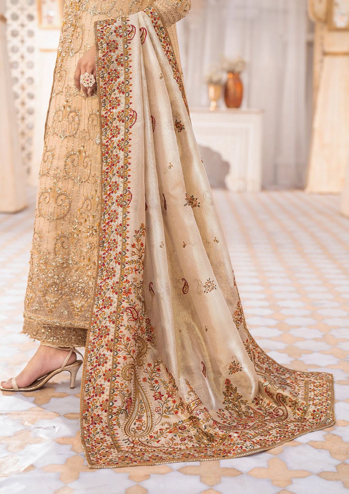 Aik - WEDDING FESTIVE ’24 VOL. 1 - GOLD TISSUE SHAWL