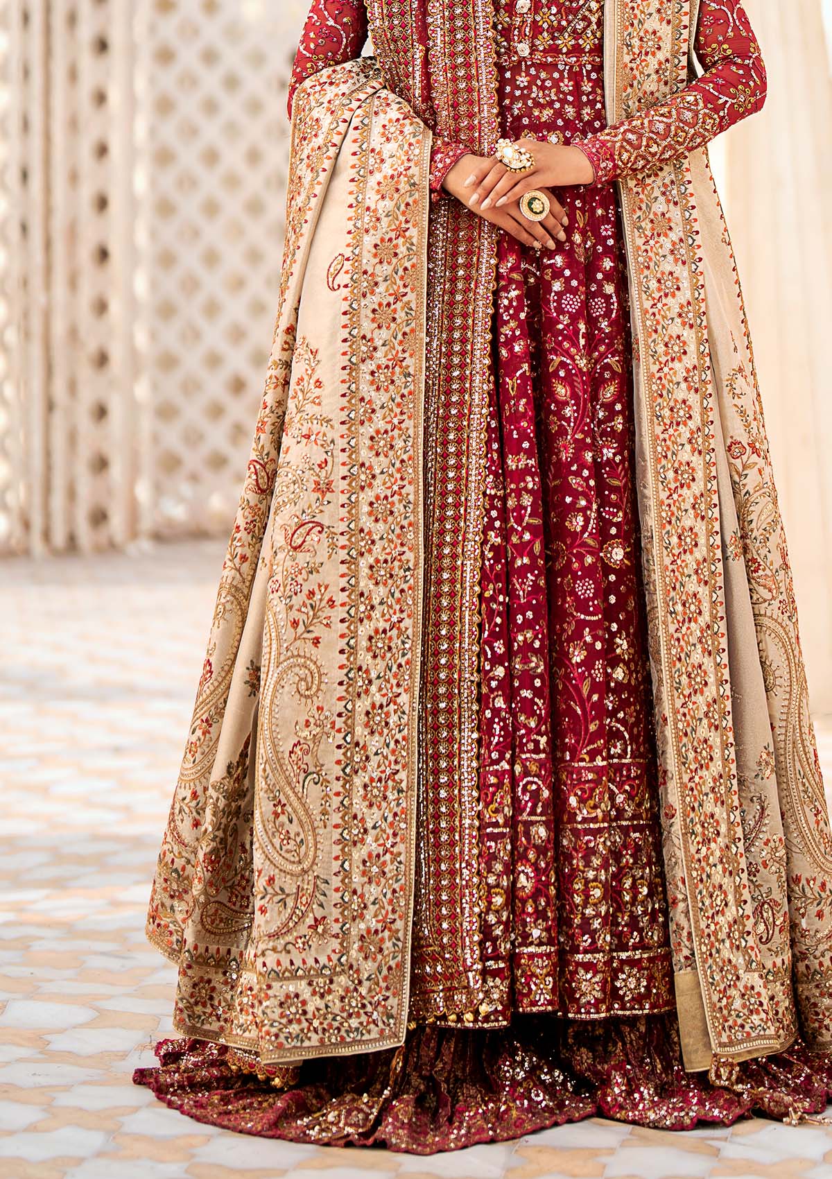 Aik - WEDDING FESTIVE ’24 VOL. 1 - GOLD TISSUE SHAWL