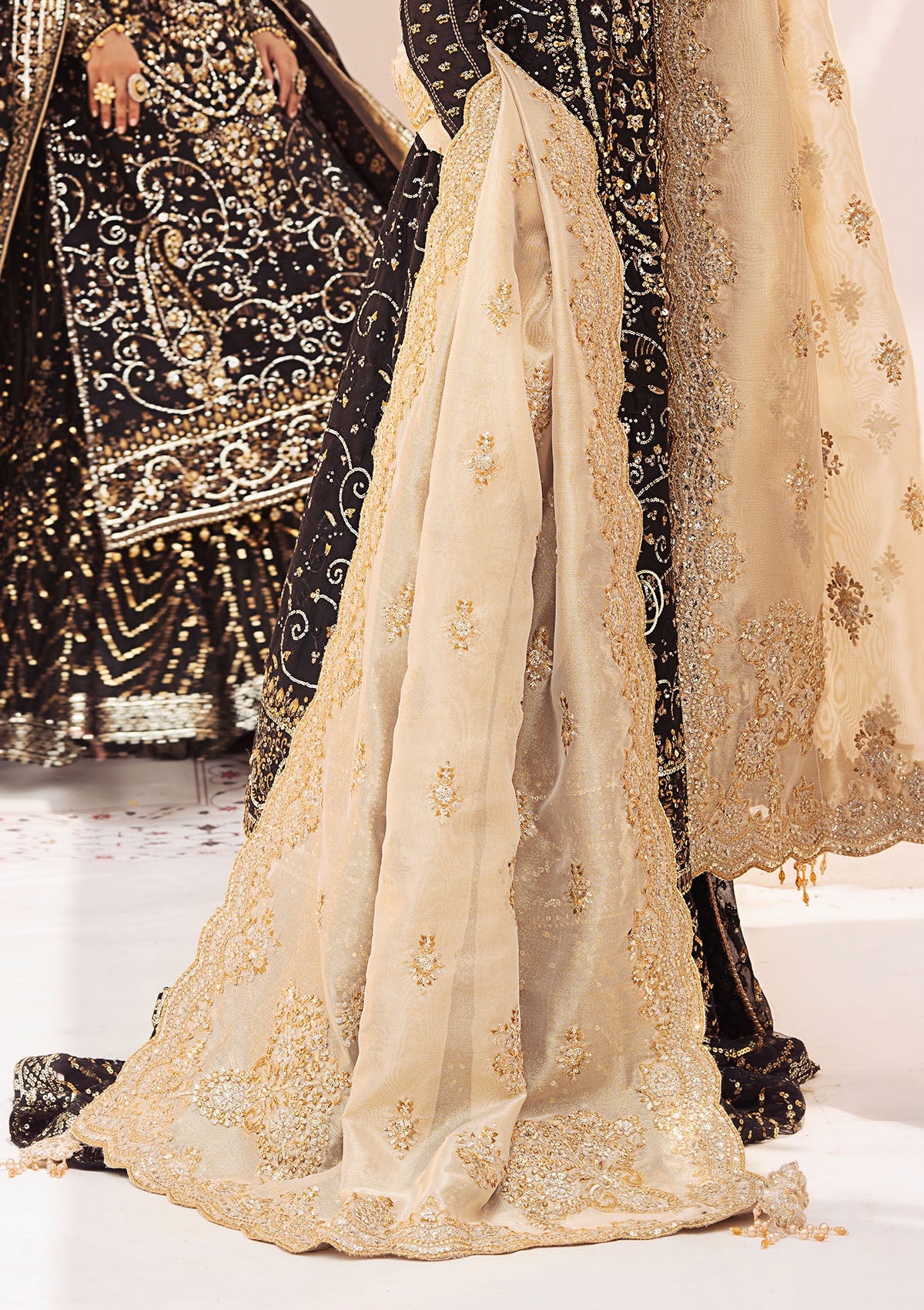 Aik - WEDDING FESTIVE ’24 VOL. 2 - LIGHT GOLD TISSUE SHAWL