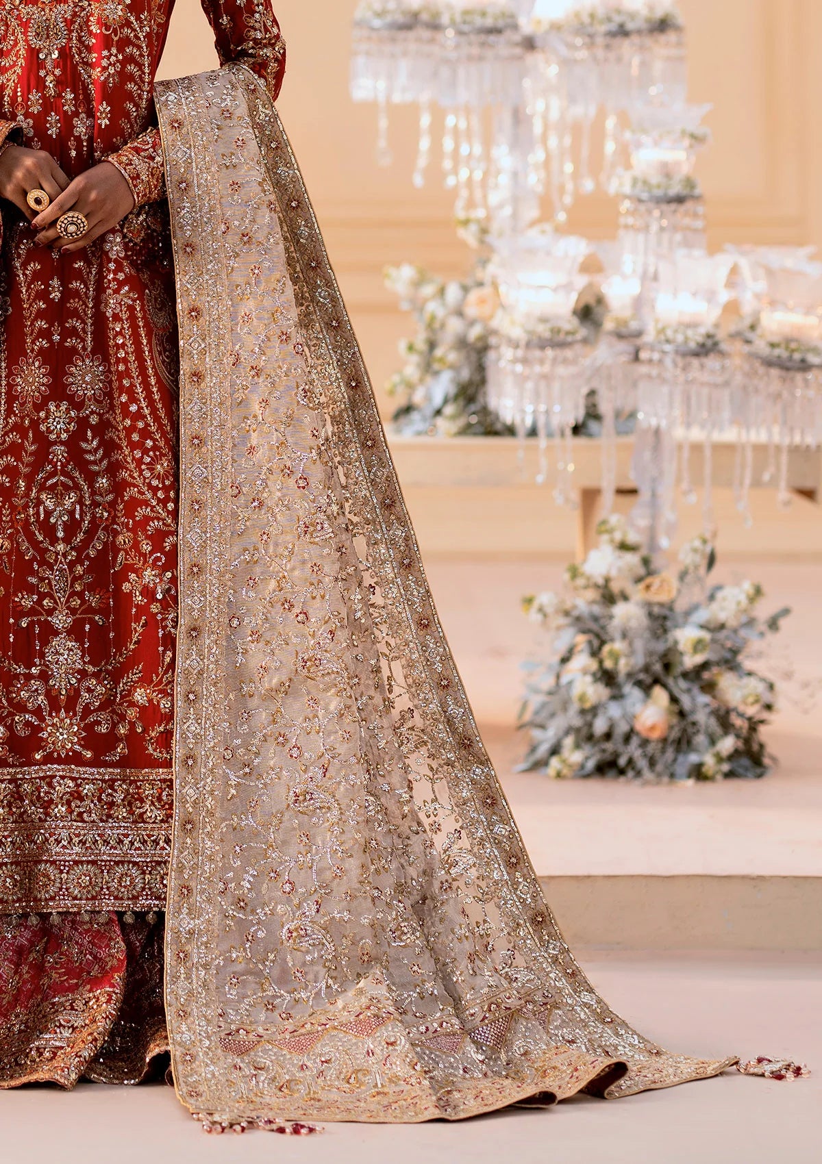 Aik - WEDDING FESTIVE ’25 VOL. 1 - GOLD TISSUE SHAWL
