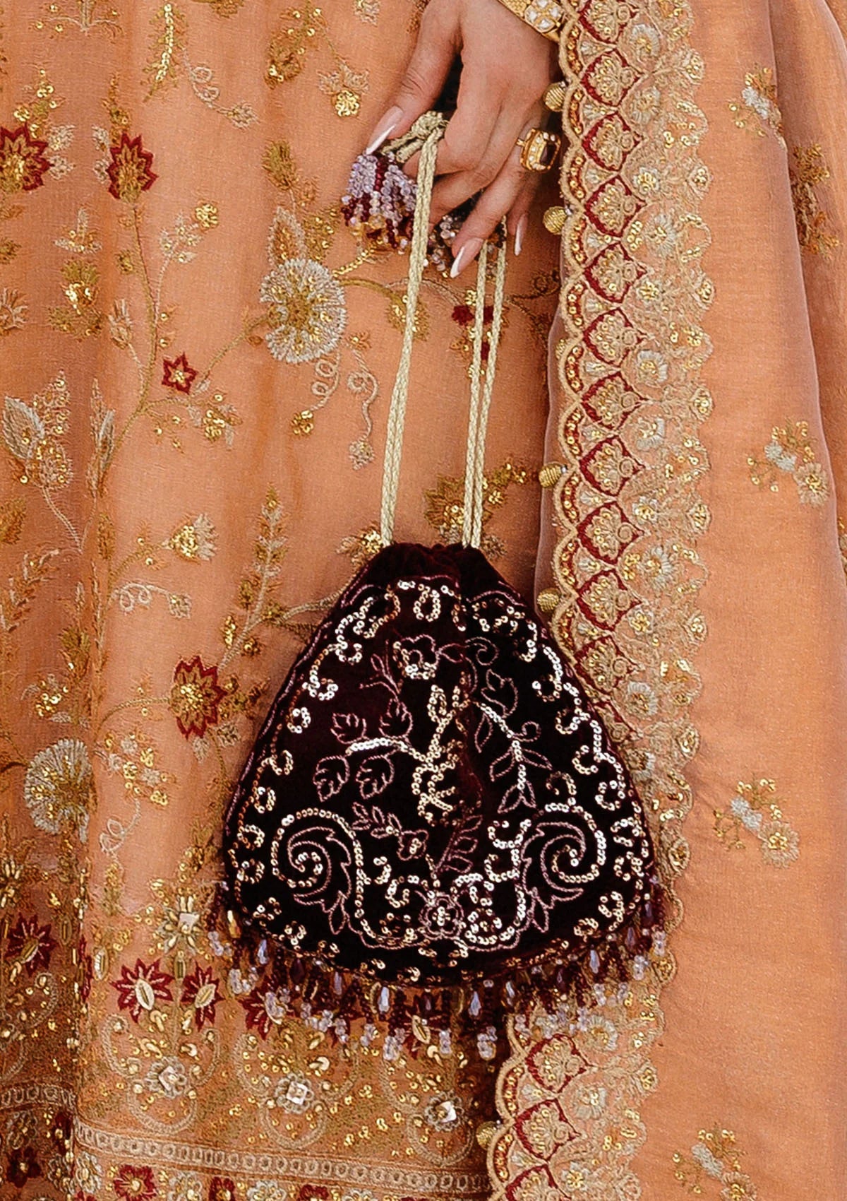 Aik - WEDDING FESTIVE 25 - VOL. 2 - PLUM VELVET POTLI