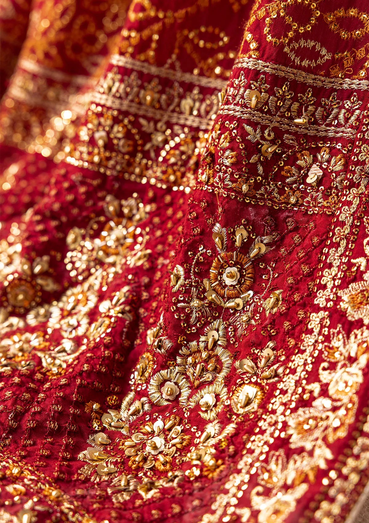 Aik - WEDDING FESTIVE 25 - VOL. 2 - RED MEDIUM SILK SHAWL