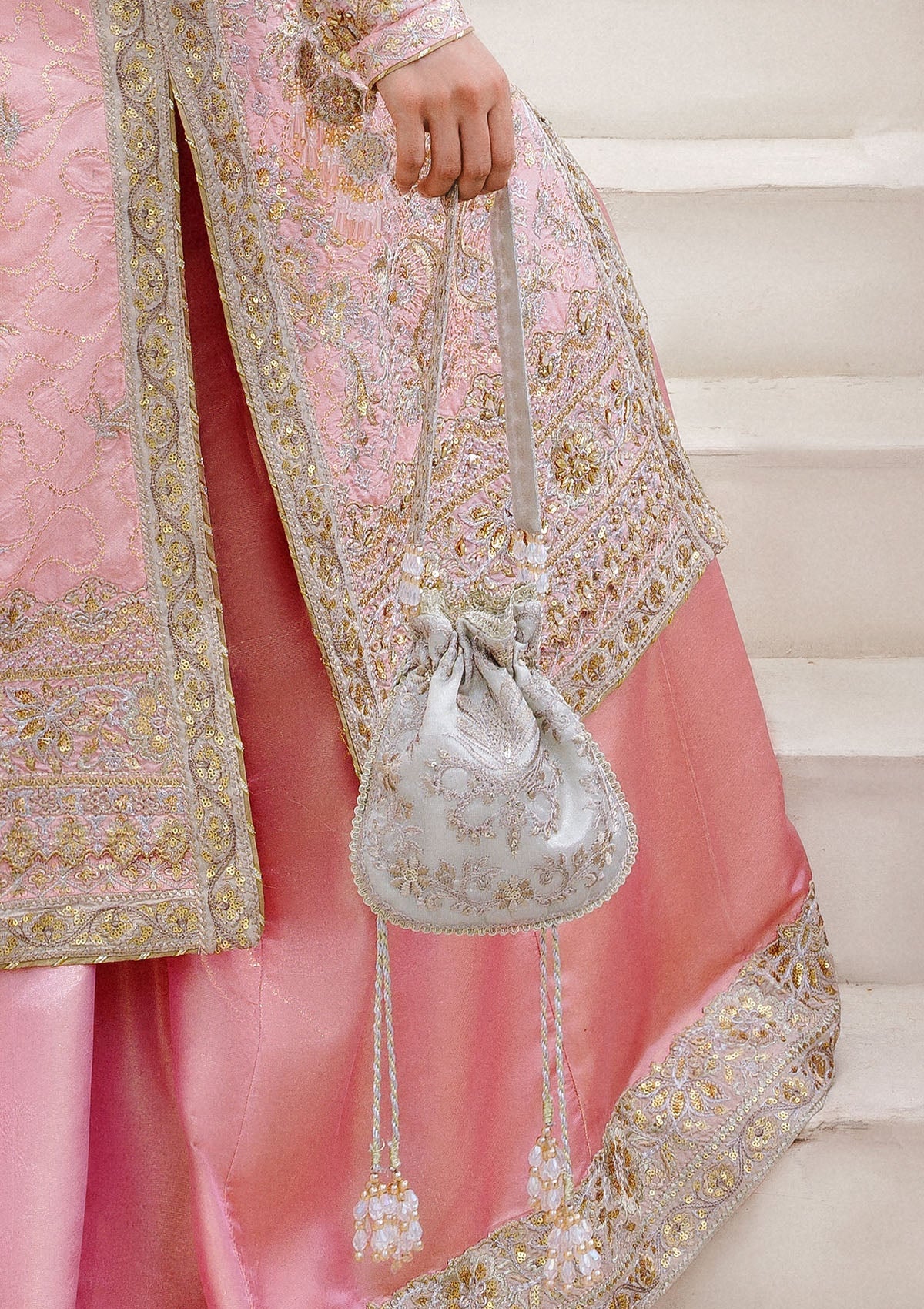 Aik - WEDDING FESTIVE 25 - VOL. 2 - SILVER TISSUE POTLI