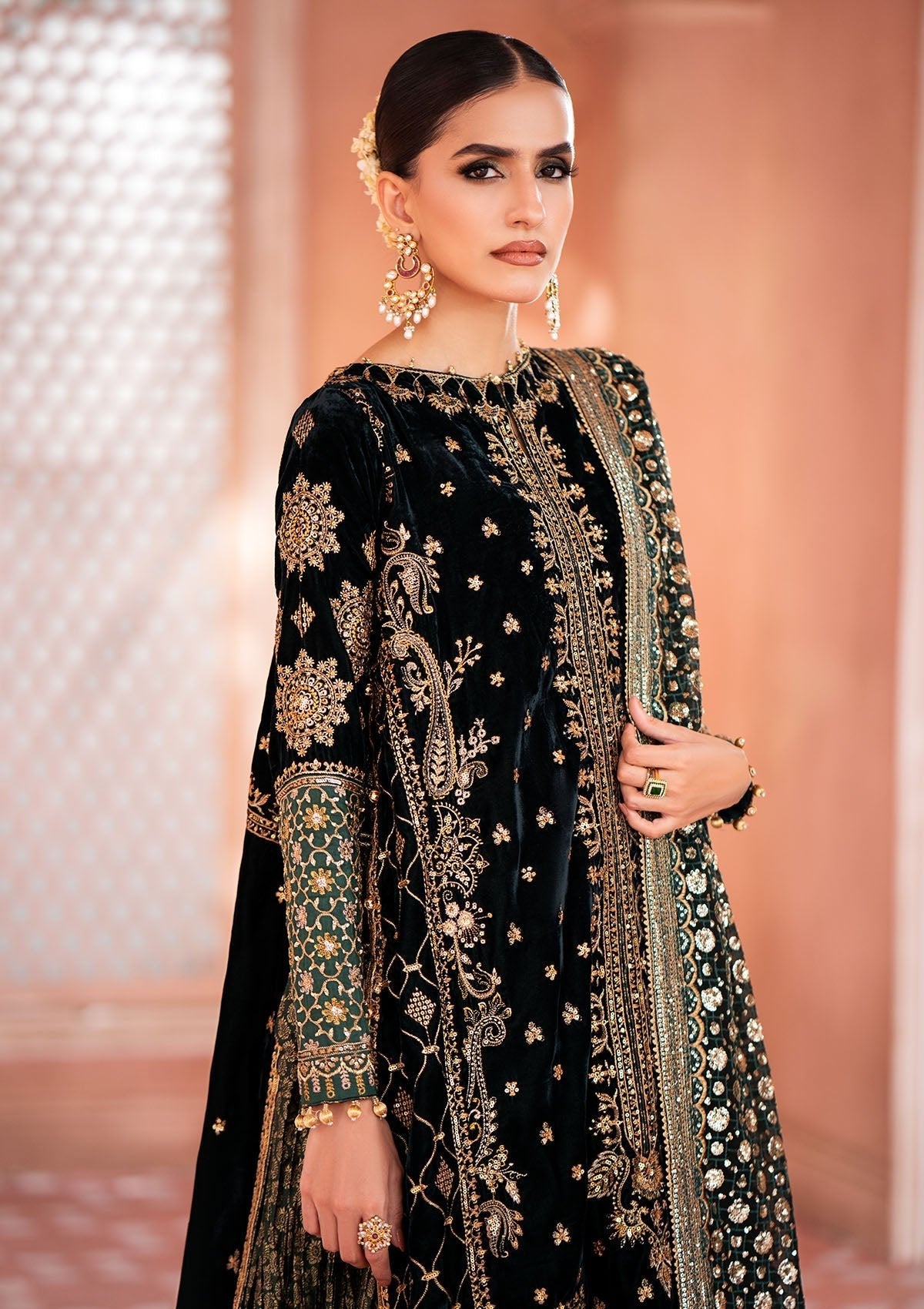 Aik - ZARDOZI Velvet - LOOK 05 - SaviiFashion.com