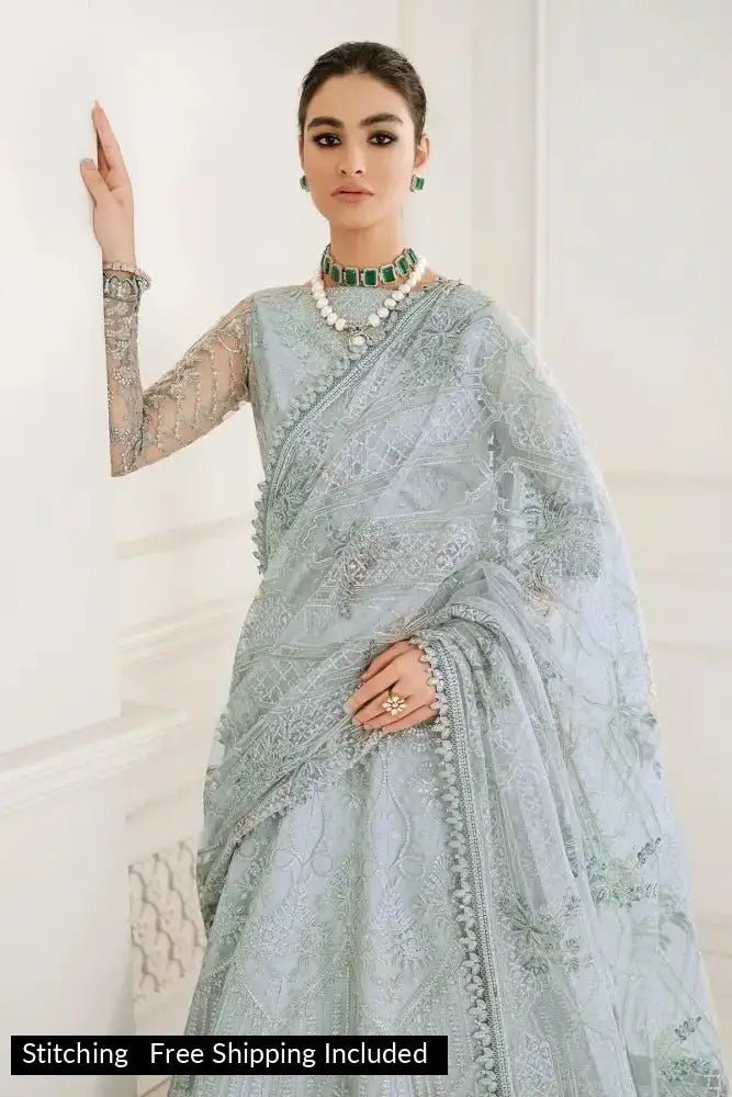 Baroque - 3 Piece Suit - Embroidered Net CH10-05 - SaviiFashion.com