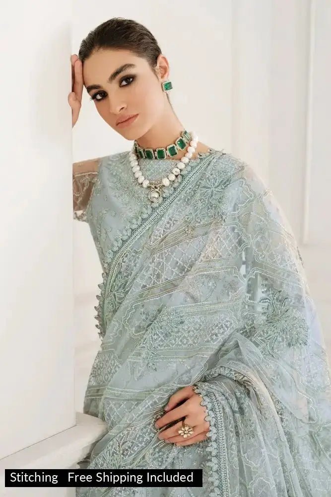 Baroque - 3 Piece Suit - Embroidered Net CH10-05 - SaviiFashion.com