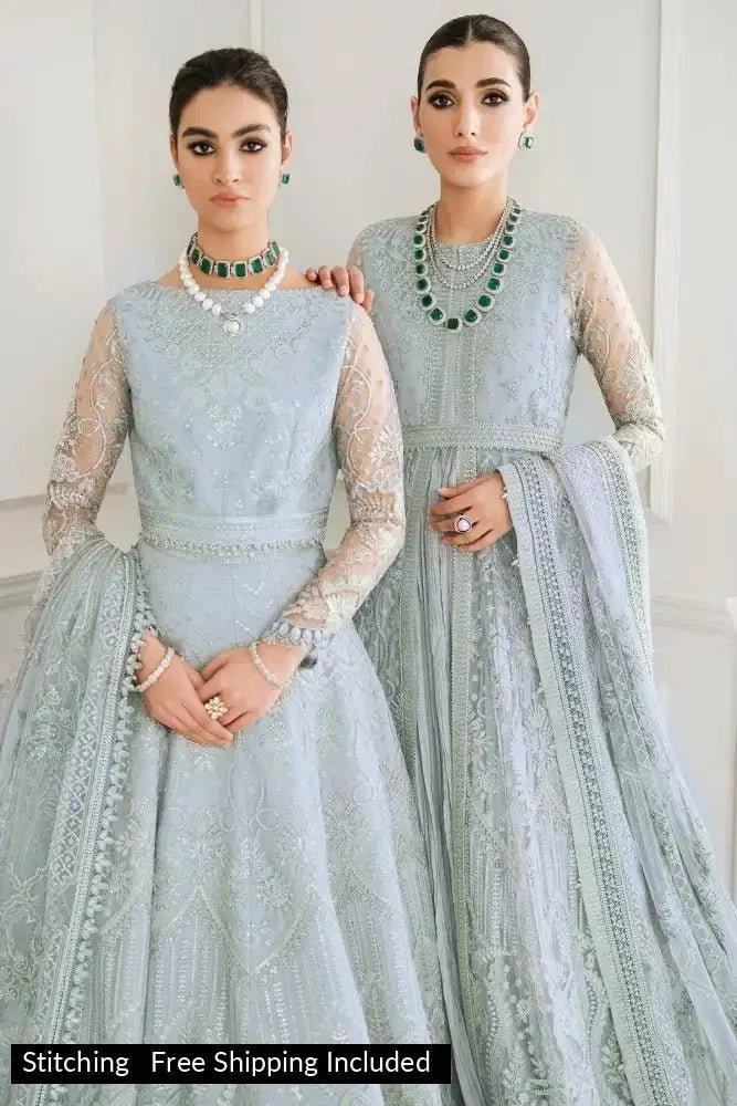 Baroque - 3 Piece Suit - Embroidered Net CH10-05 - SaviiFashion.com