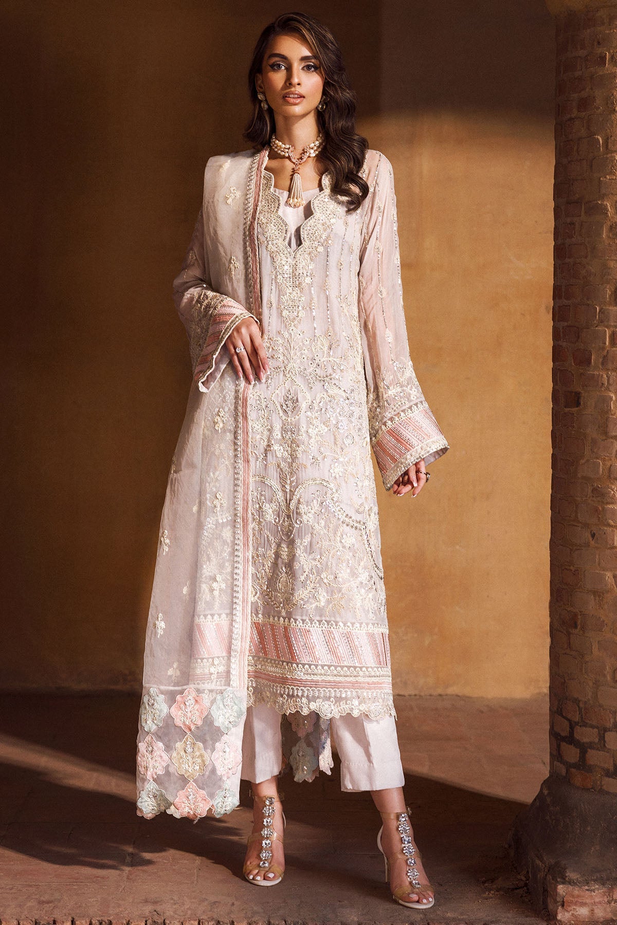 Motifz - 4127 - ANMOL - EMBROIDERED - BEMBERG - CHIFFON - SaviiFashion.com