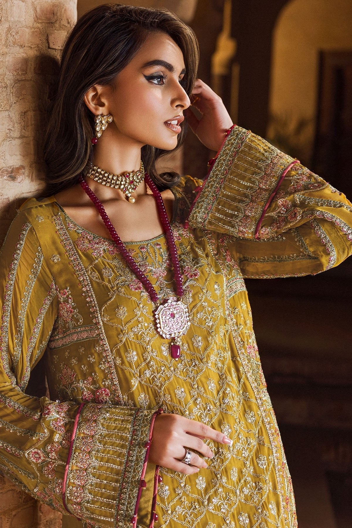 Motifz - 4129-BAKHTAWAR - EMBROIDERED - BEMBERG - CHIFFON - SaviiFashion.com