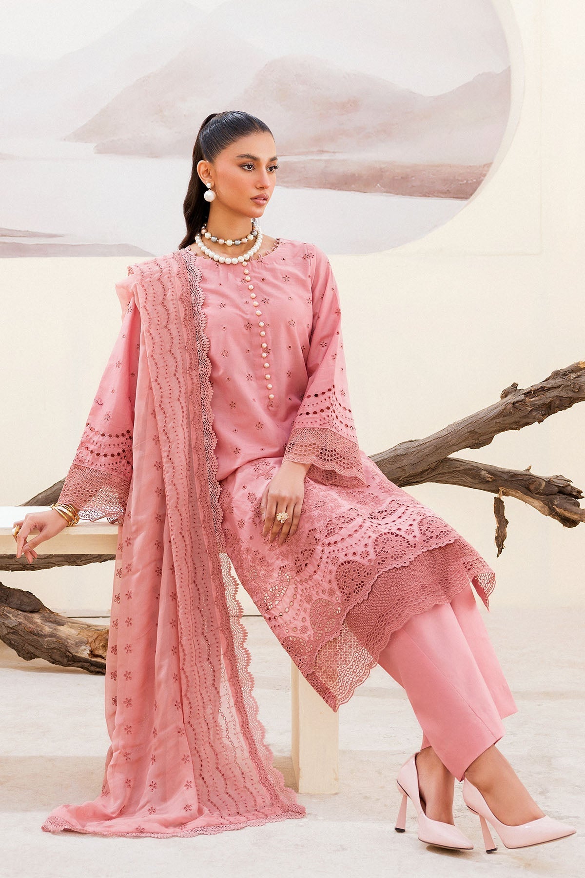 Motifz - 4238 - ORCHID - EMBROIDERED - CAMBRIC - SaviiFashion.com